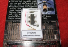 Piece of History - NASA Skylab Space Station data processor chip & gold pins