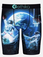 ETHIKA   "SPACE DUNKS" BASKETBALL  BOXER BRIEF MEN'S SIZE MEDIUM NWT