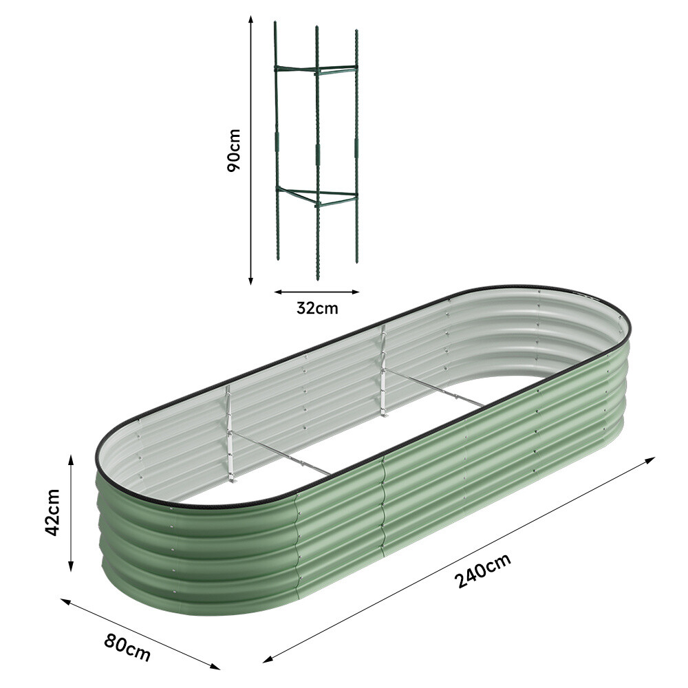 Garden Raised Bed Planter Outdoor Vegetable Flower Herbs Planting Box Trough