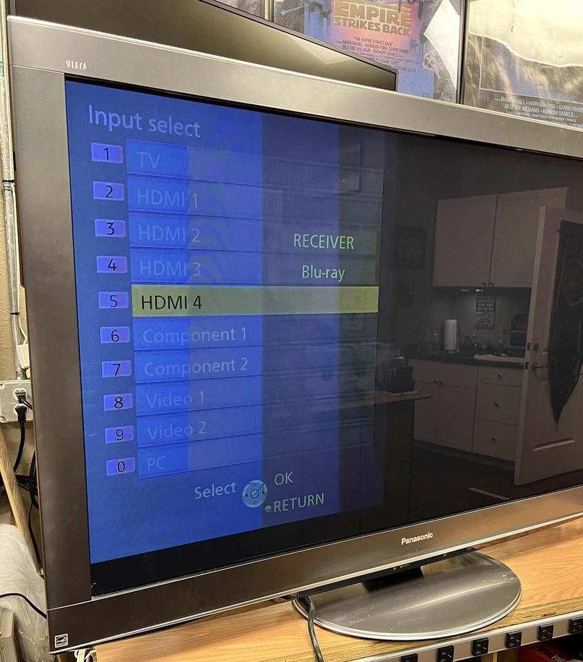 Rare 3D Panasonic Viera TC-P50vT20 50" Plasma HD Flat Screen TV w/ HDMI **READ** - Image 3 of 4