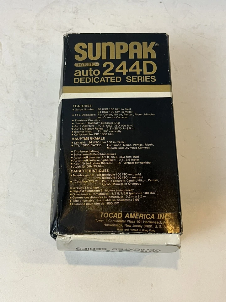 Sunpak Auto Flash 244D with Box And Paperwork Nikon TTL - Image 3 of 4