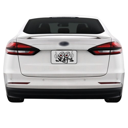 Chrome Delete Blackout Overlay for 2019-20 Ford Fusion Rear Trunk Light Trim - Picture 3 of 5
