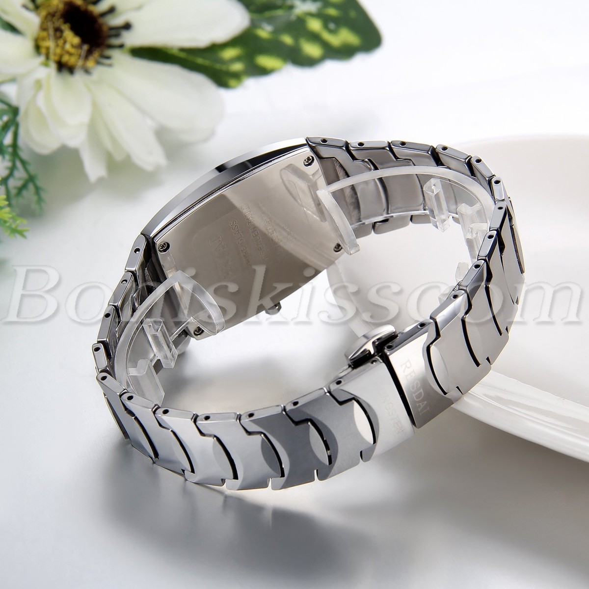 Luxury Business Date Watch Tungsten Carbide Band Men's