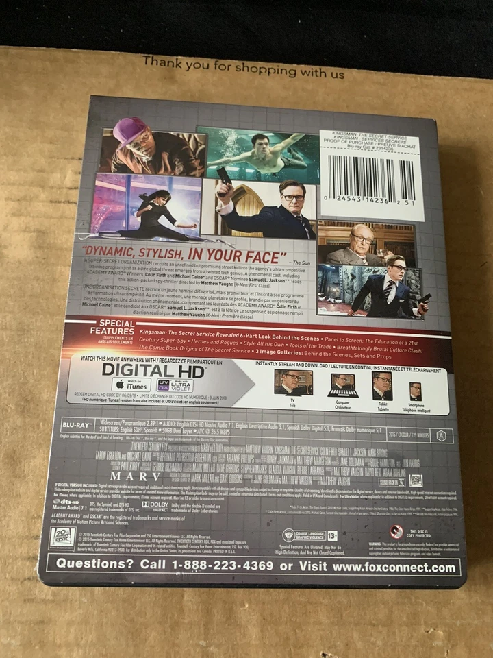 Kingsman The Secret Service Reg A Blu Ray Steelbook NEW & SEALED US Import RARE! - Image 2 of 4