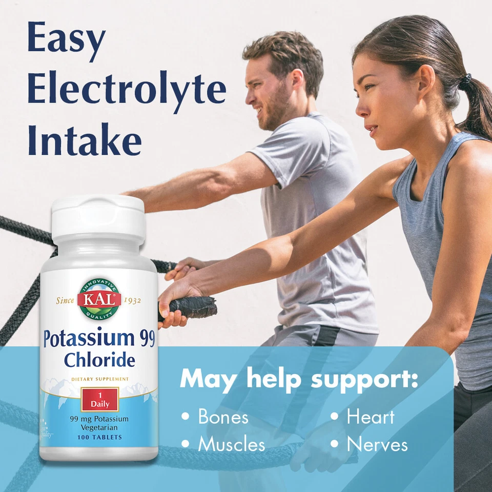 Cloruro de Potasio KAL 99mg | Desintegración Rápida | 100 Comprimidos Foto 2 de 4