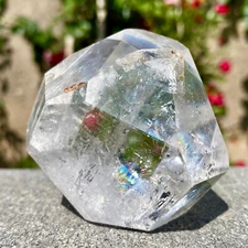 203G Natural clear white crystal raw stone free-form mineral specimen