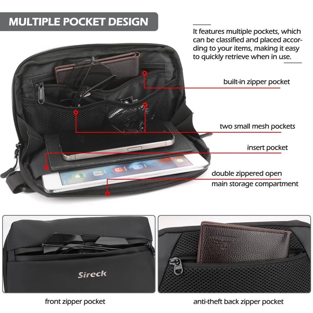 Belt Bag for Men Women Water-resistant Leather Fanny Pack Small Sling Bag Adj... Belt Bag for Men Women Water-resistant Leather Fanny Pack Small Sling Bag Adj...