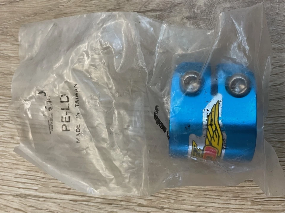 NOS GT Wings BMX Alloy Seat Clamp Blue Color Taiwan Made (FOC Purple Seat Post) - Image 3 of 4