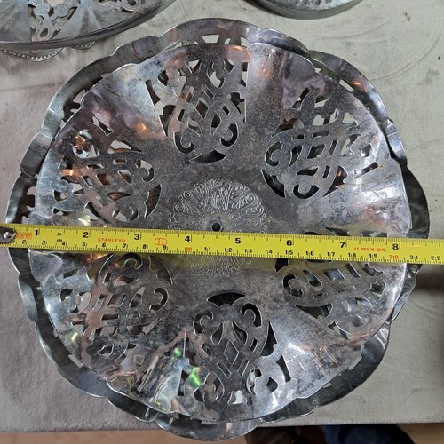 Vintage Pierced Chrome Plated Cake/Sweet Folding & Tiered Stands & Thistle Tray - Picture 15 of 15