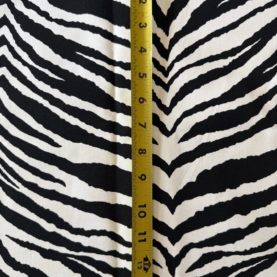 Indoor Outdoor Black White Zebra Stripe Upholstery Fabric 47”Lx57” W  1 1/4 Yds - Image 3 of 4
