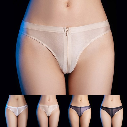 Glossy Finish Open Crotch Crothless Panties Women's Sexy Lingerie Underwear - Picture 2 of 30