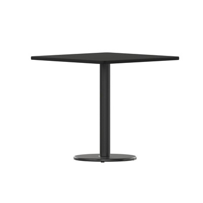 30 Square Laminate Table Top With 18 Round Table Height Base - 30 W X 30 D X H -