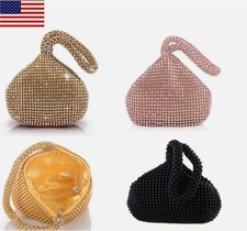 Women Evening Clutch Bag Shiny Purse Rhinestone Handbag Party Wedding Banquet US