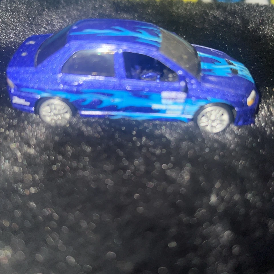 Fast & Furious Mitsubishi Lancer Evolution VII Blue 1:64 ERTL Racing Champions - Image 3 of 4