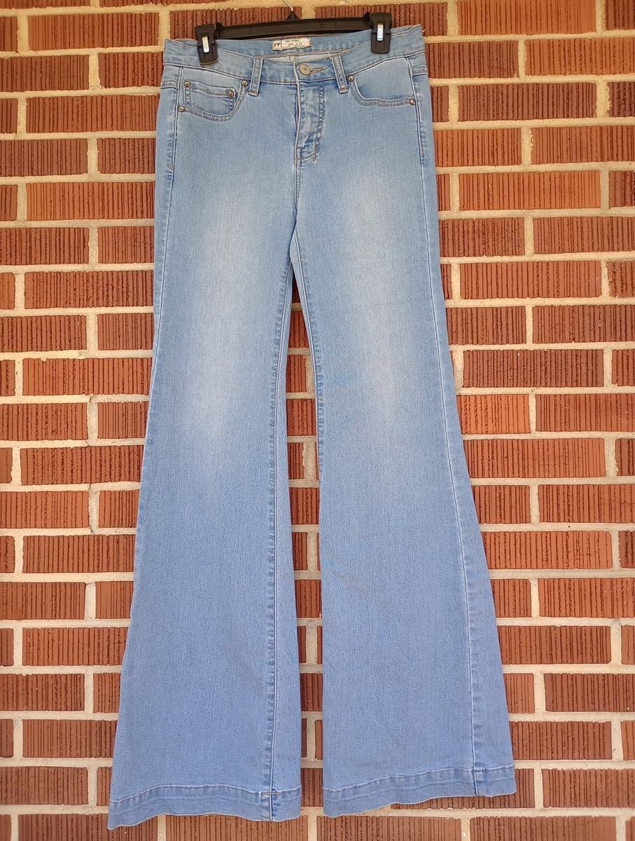 Free People Women's 27 Flare Jeans 61855-16515125 Blue Bell Bottom