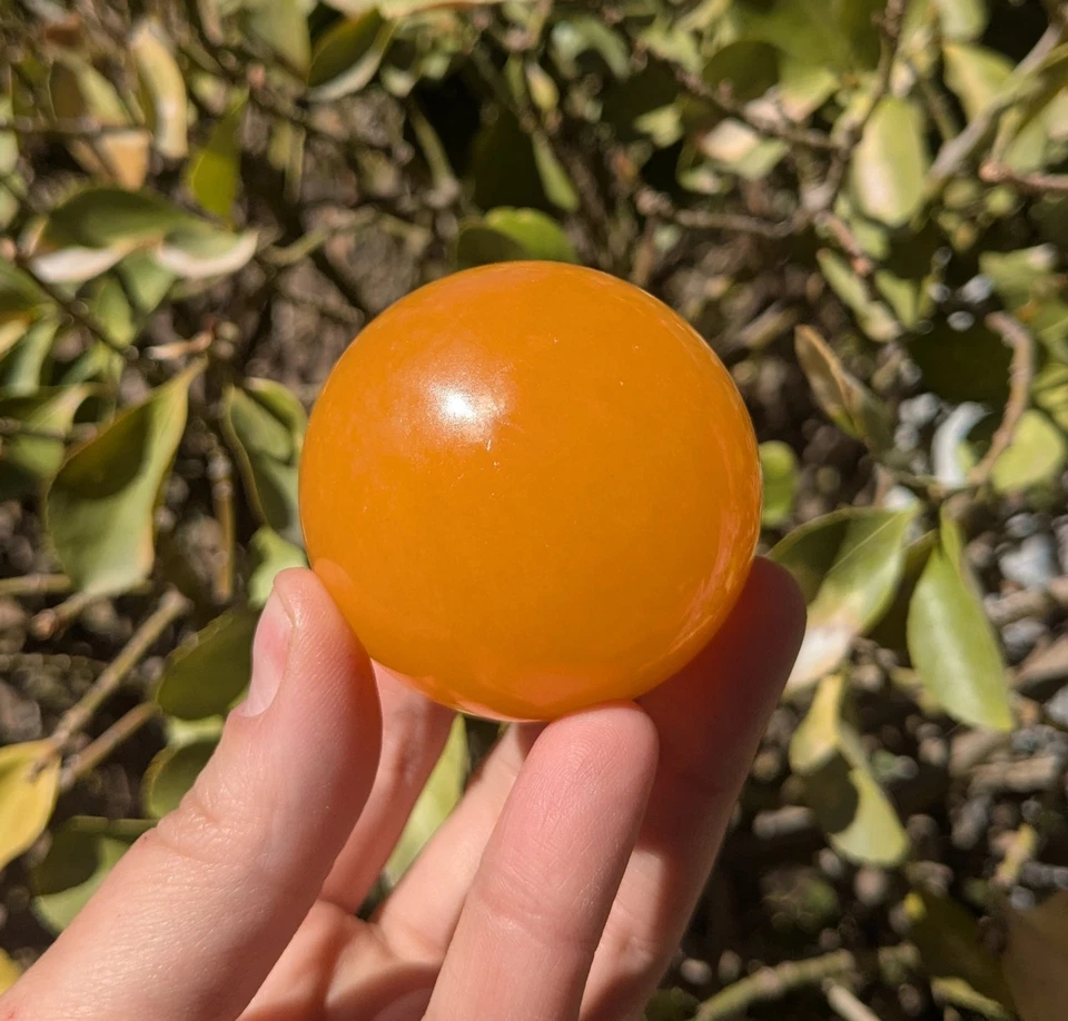 Orange Calcite Sphere 2" - Image 4 of 4