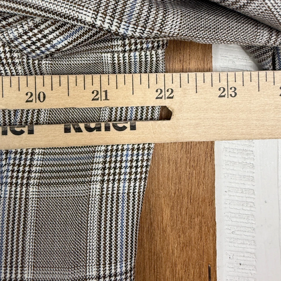 Blazer Samuelsohn Masculino 44L Marrom Príncipe de Gales 2 Botões Saks Fifth Super 130s - Imagem 3 de 4