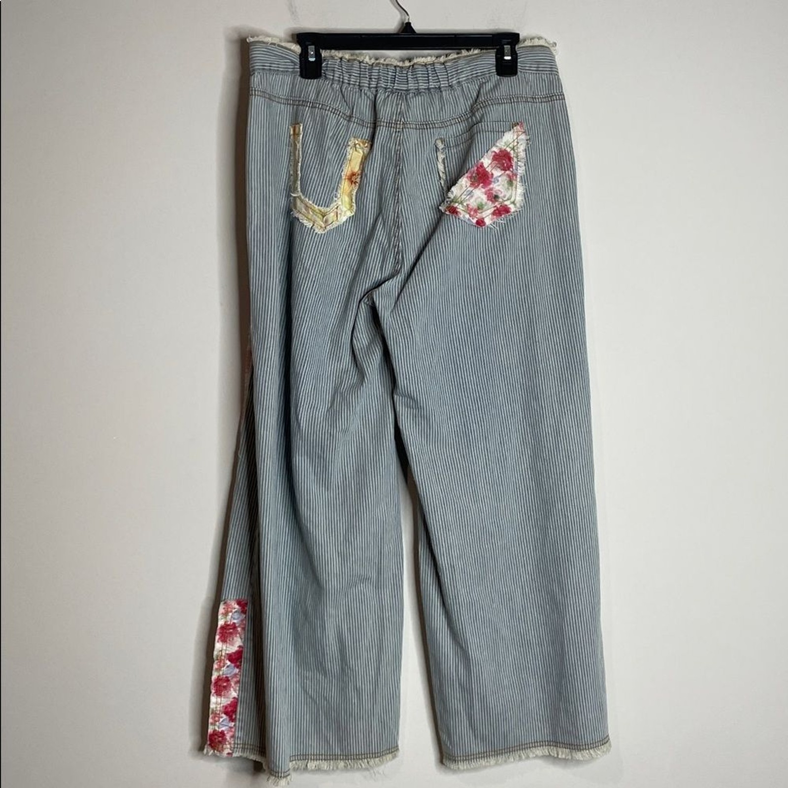 POL Pinstripe Draw String Patch Wide Leg Pants Si… - image 4