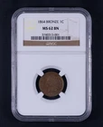 1864 Indian Head Cent NGC MS 62 BN Civil War Era WB001