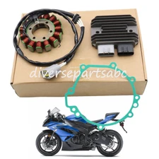 NEW MAGNETO COIL STATOR+VOLTAGE REGULATOR RECTIFIER+GASKET FIT 2009-12 ZX-6R US