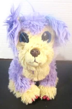 Little Live Pets Scruff-a-Luvs Cutie Cuts Purple Shaggy Dog Plush Blue Eyes 8"