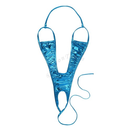 Damen Bodys Wetlook Dessous Stringbody Reizwäsche Lingerie Brustfreies Bodysuit - Bild 36 von 56