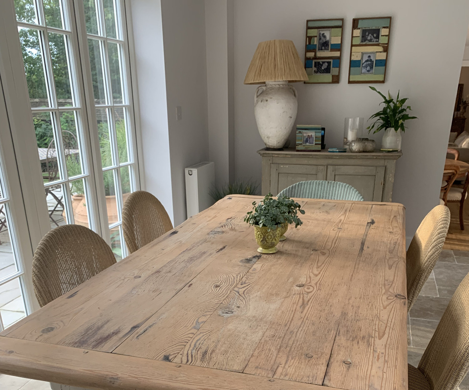 Solid pine vintage farmhouse table eBay
