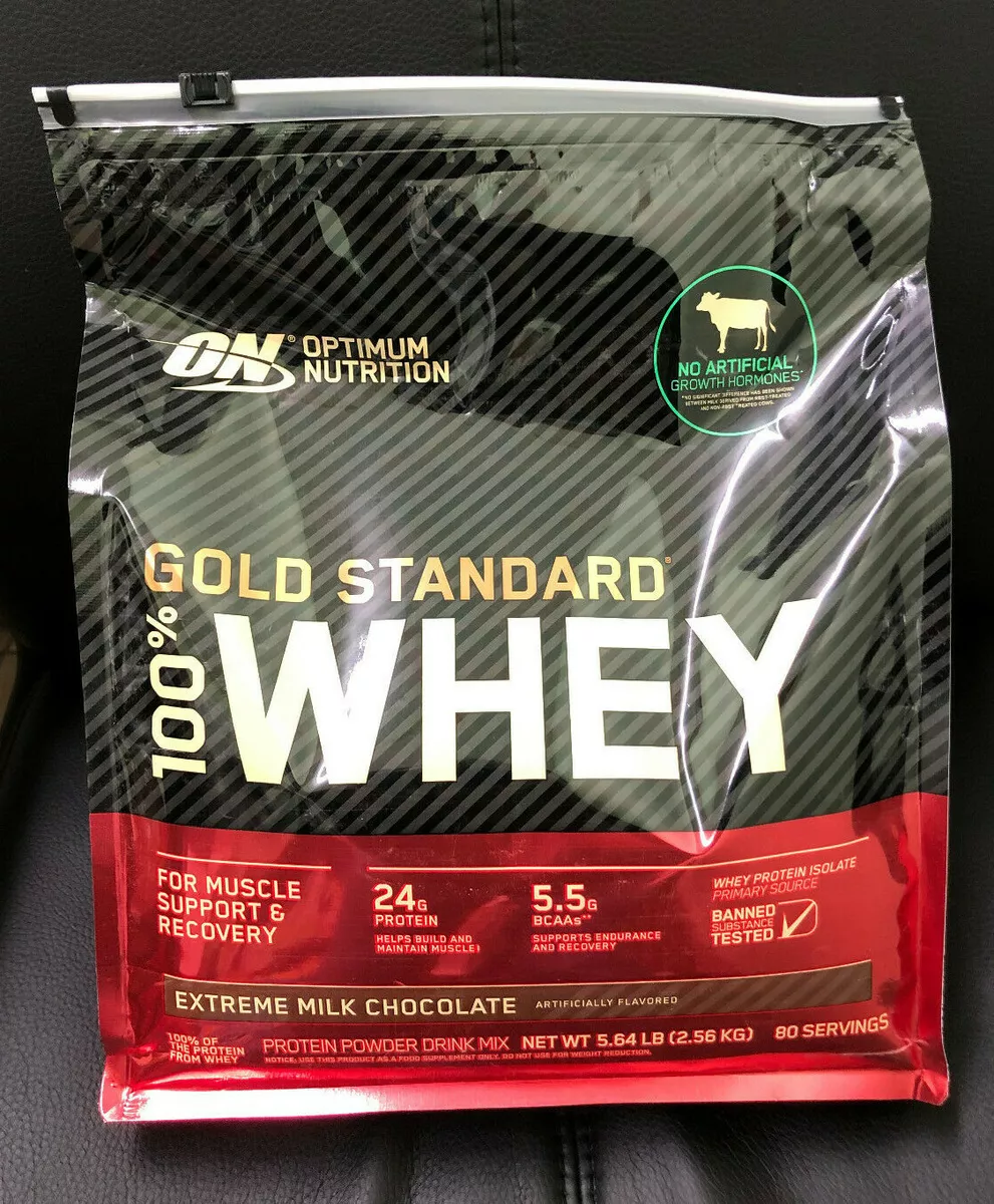 Optimum Nutrition Gold Standard 100% Whey Protein, 80 Servings, Milk  Chocolate 748927024142