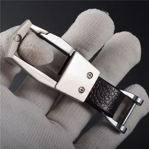 FOB High-Grade Alloy Genuine Leather Keychain - Picture 4 of 20