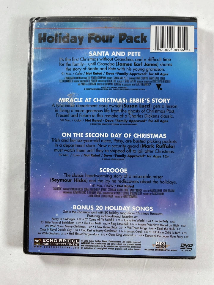Holiday Collector's Set, DVD,2012, Santa & Pete, Scrooge, Christmas, Miracle NEW - Image 2 of 2