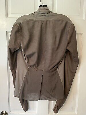 Rick Owens Olmar & Mirta dust silk & leather single button Rick Owens Olmar & Mirta dust silk & leather single button