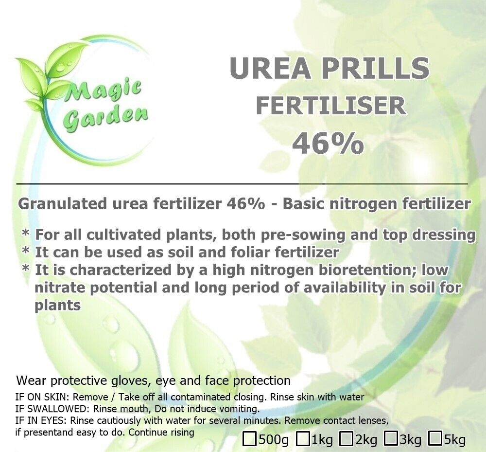 Urea Prills 46% Granulated Fertiliser For Plants 500g Fast-Release High Nitrogen