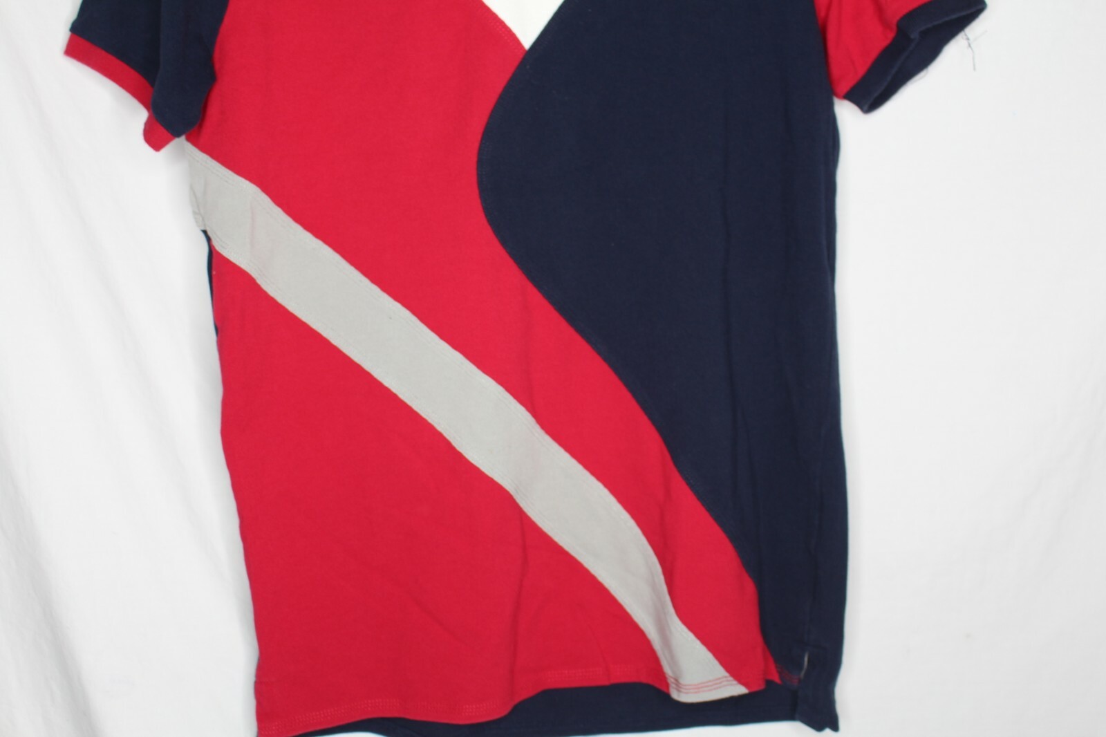 Polo vintage color block grande emblema pony camicia x grande anni 90? Etichetta in tessuto