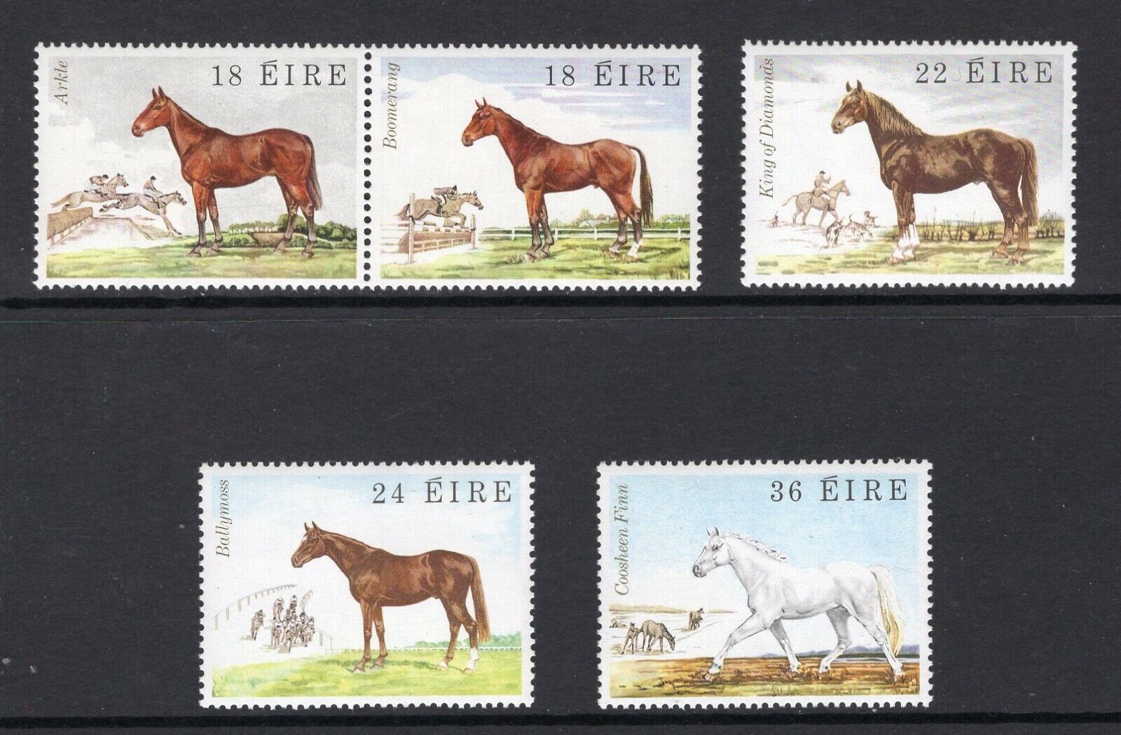 Ireland, Scott 505-09, Horses, Never Hinged, 1981