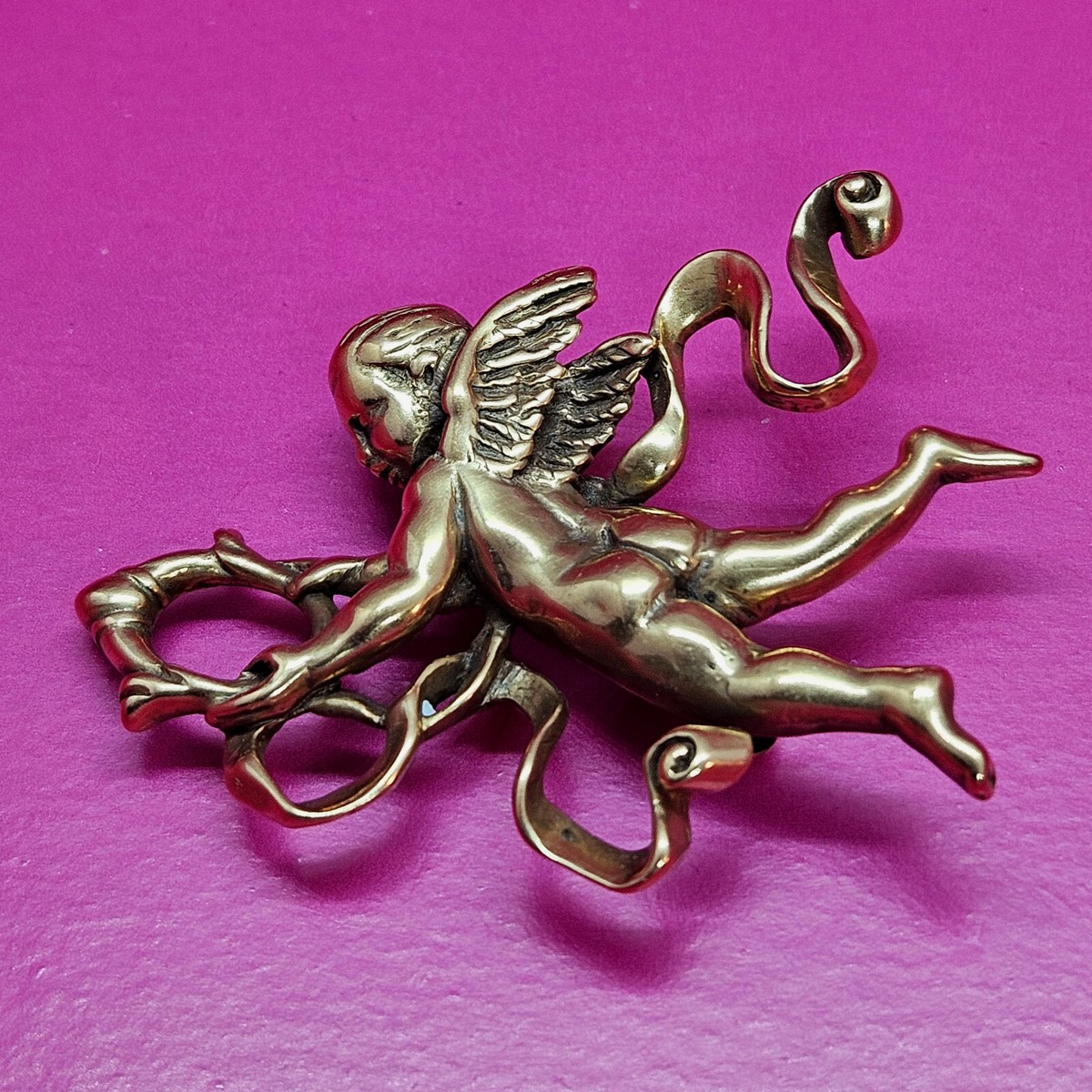 MMA メトロポリタン美術館 ブローチ 美品 ニューヨーク NY brooch Vintage MMA Metropolitan Museum of Art Angel Cherub CUPID