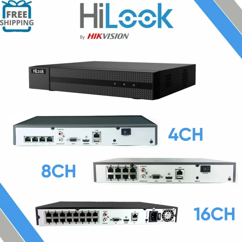 HIKVISION HILOOK 8MP CCTV NVR IP POE 5MP OUTDOOR CAMERA MIC AUDIO POE SYSTEM KIT - Image 3 of 4