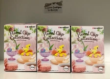 Set of 3 Re-Ment / Pokemon Floral Cup Collection Vol. 1 (Pikachu, Ivysaur, Mew)