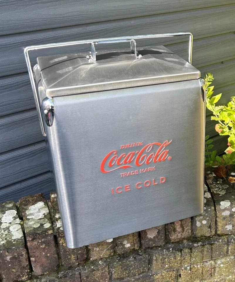Coca Cola Vintage Retro Stainless Cooler Vw Air Cooled Split screen T2 - Large - Image 2 of 4