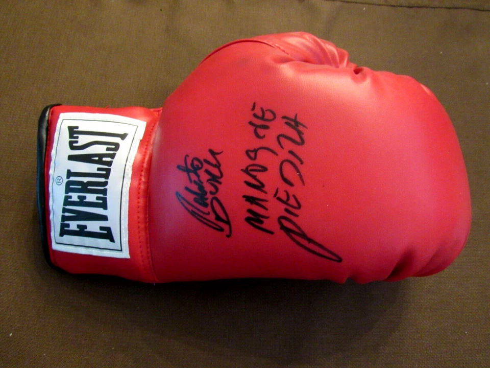 ROBERTO DURAN MANOS DE PIEDRA BOXING CHAMPION SIGNED AUTO EVERLAST GLOVE JSA - Image 3 of 4