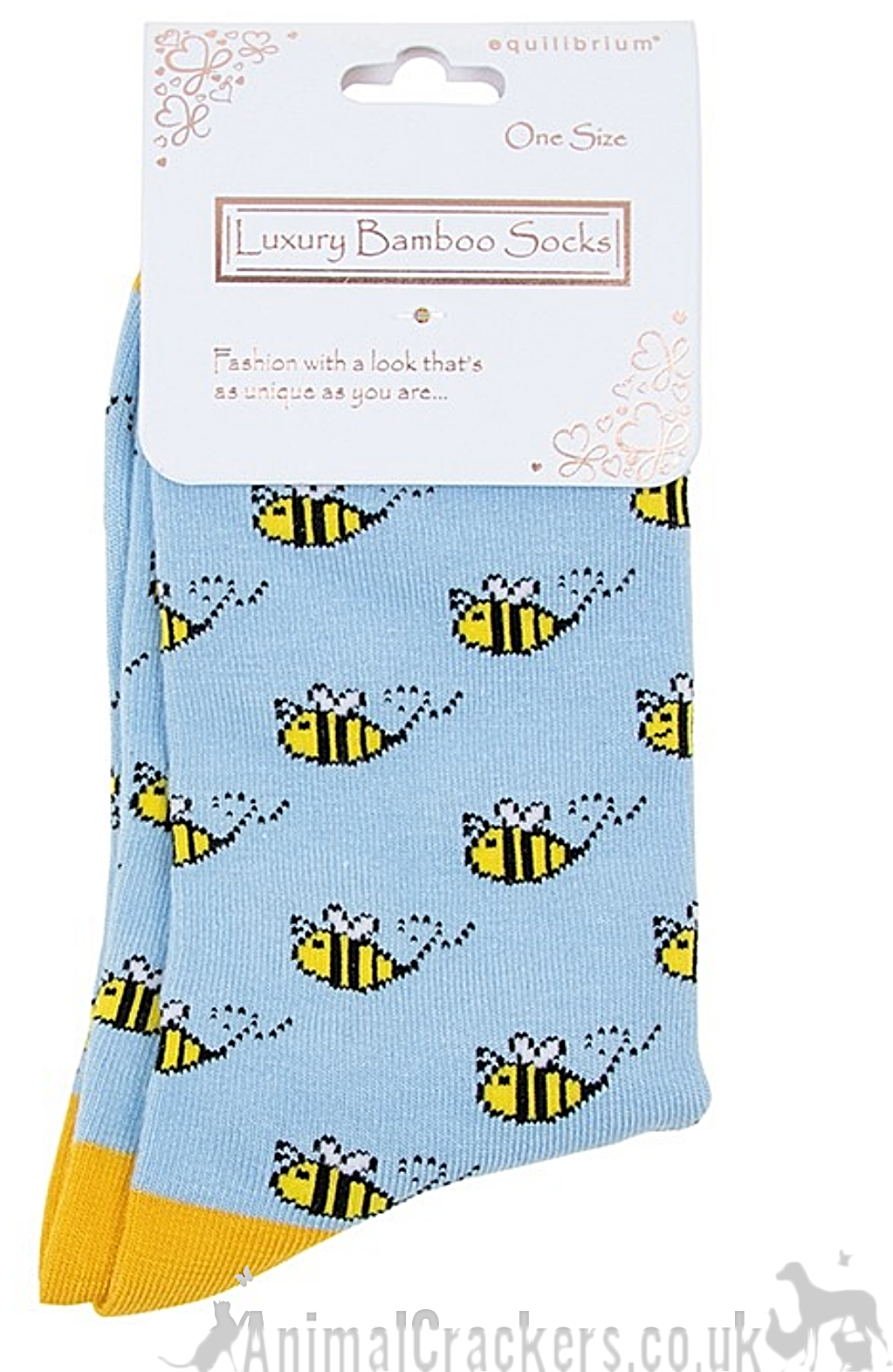 Ladies Bamboo Busy Bee socks Lilac Blue novelty Bee lover gift stocking