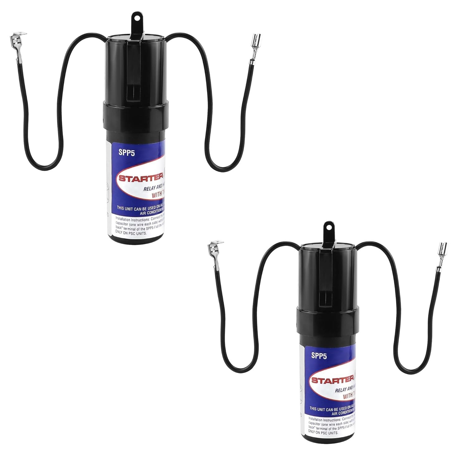 2 PACK SPP5 Hard Start Super Boost HVAC Relay and Start Capacitor