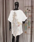 ELISA CAVALETTI Blouse White Embellished Tunic Half Sleeve Viscose Tee M