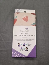 Copper Pearl 5-in-1 Multi Use Cover Strawberry Print Nursing Car Seat NWT