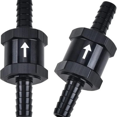 3/8 8mm Fuel Non Return Check Valve Petrol Diesel Aluminium Pack 2