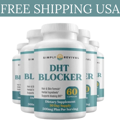 #ad #ad 5 Pack Simply Revival DHT Blocker Promote Healthy Hair Growth 300 Capsules $49.90