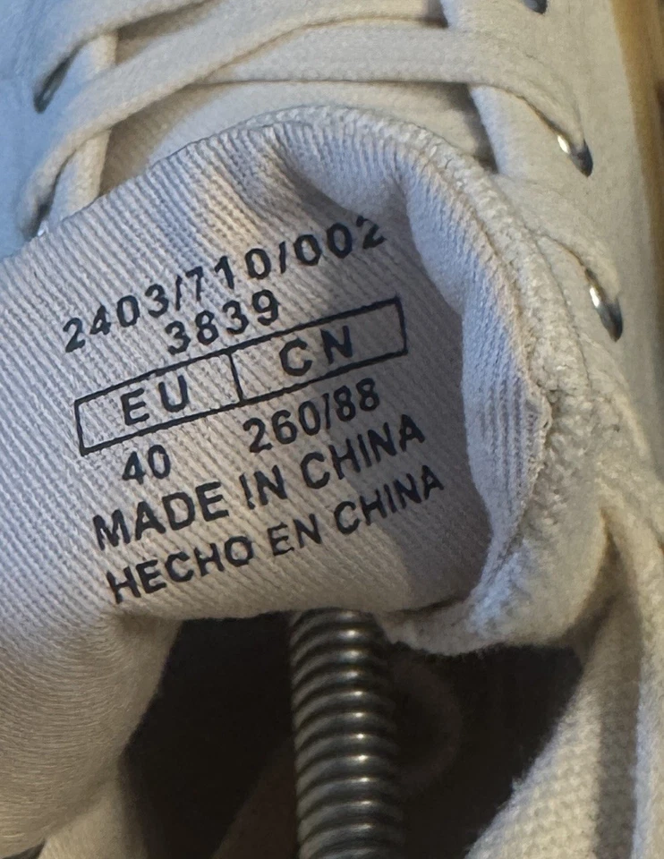 ZARA | Zapatillas Mujer Blanco Lona Crema Talla 40 Foto 3 de 4