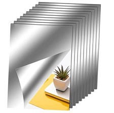Flexible Mirror Sheets Self Adhesive Non Glass Mirror Tiles 9 x 13 Inches 1