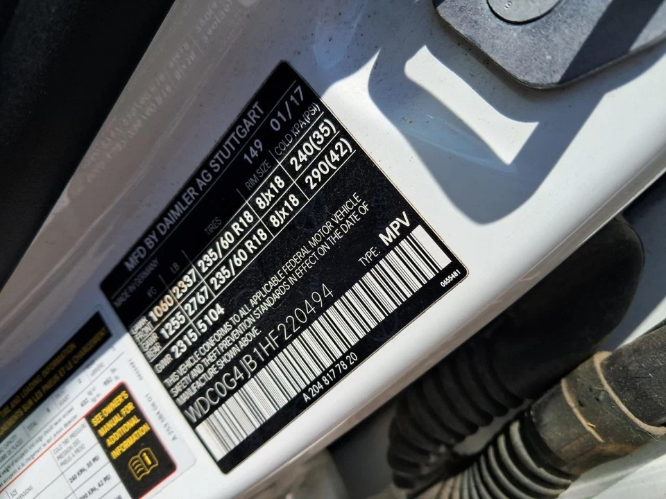 Automatic Transmission 172 Type SLC300 Fits 17-20 MERCEDES SLC-CLASS 2590409 — 第 4/4 张图片