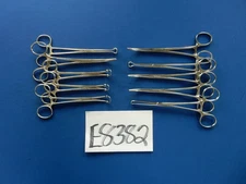 V. Mueller Jarit Lot of 10 Straight & Curved Forceps 13-16cm Overall Length