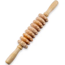 Wooden Massage Roller Wood Therapy Tools for Body Shaping, Anti Cellulite Woo...